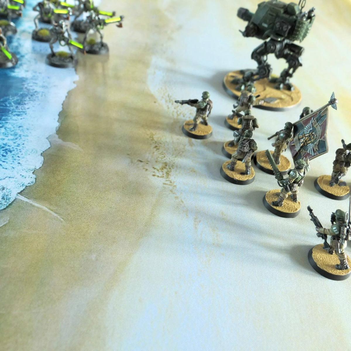 Débarquement Beach Bolt Action - 60x44 - tapis de jeu Wargame