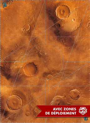 Mars 60x44 Avec zone de déploiement Wh40k - Tapis de jeu compétitif