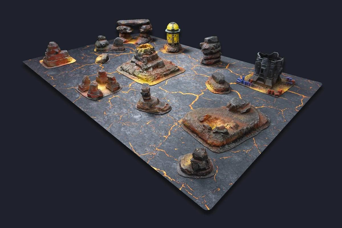 Lava / Winter - 60X44 - Game mat Recto Verso