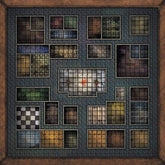 crank-wargame Battle mat Donjon The Quest - tapis de jeux en mousepad 120cm x 120cm