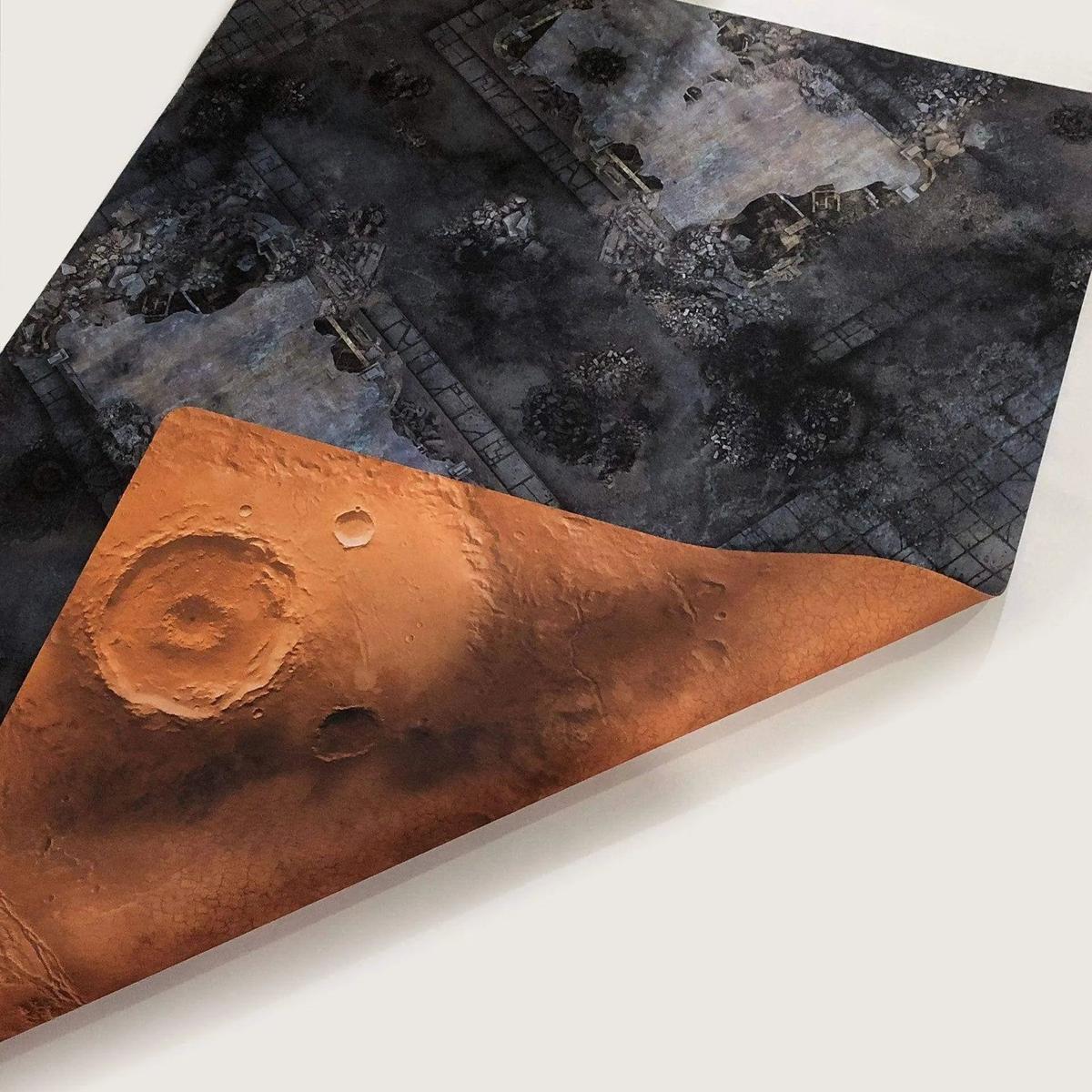 Mars / Street - Recto / Verso -44x30 game mat battle mats play mats tapis jeu crank-wargame